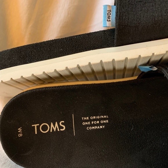 Toms black 'Paradise Slide Sandal' - Picture 6 of 7